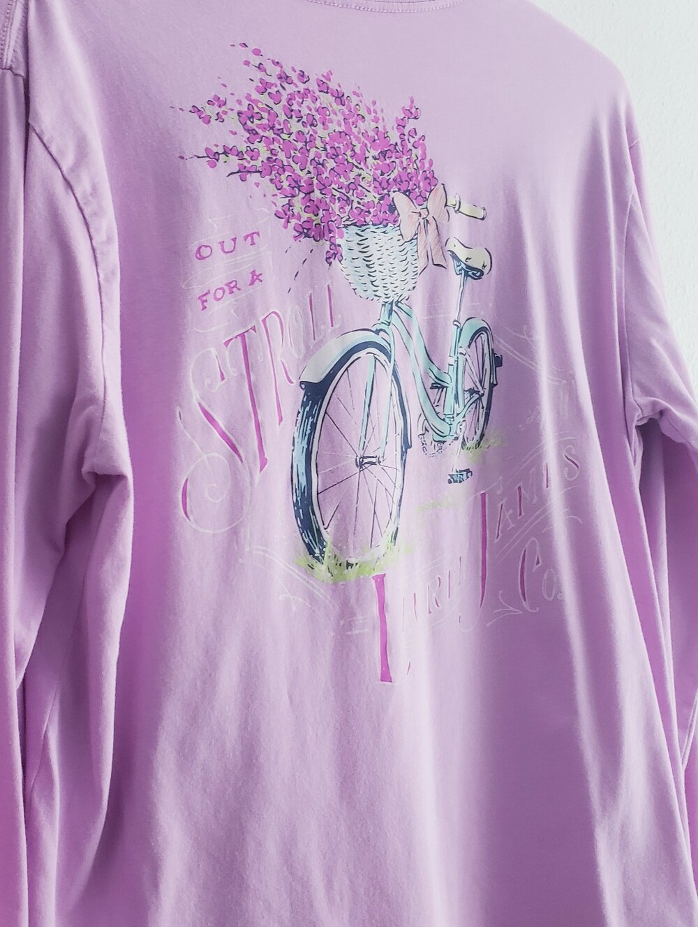 Lauren James Long Sleeve Flower Spring Bike Top - Picture 2 of 7